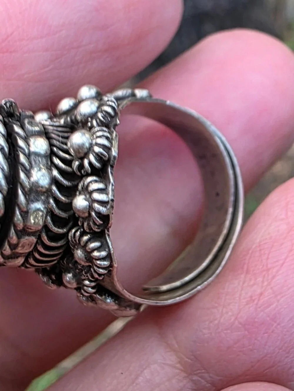 Vintage Taxco Unisex Sterling Silver Poison Pill Box Stash Ring
